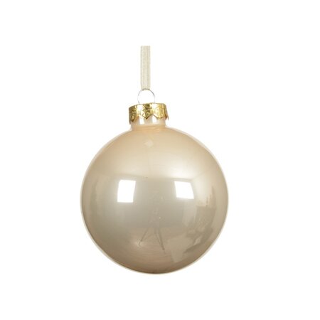 Kerstbal glas d10cm parel