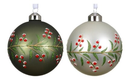 Kerstbal glas d10cm per stuk