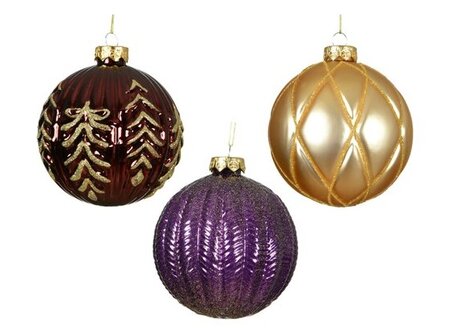 Kerstbal glas d10cm per stuk