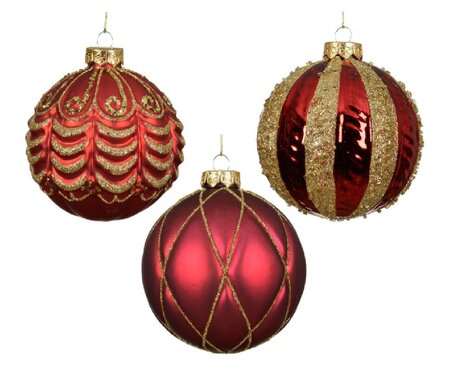 Kerstbal glas d10cm per stuk