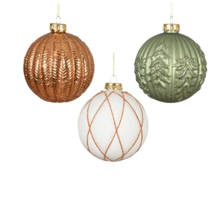 Kerstbal glas d10cm per stuk