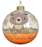 Kerstbal glas d10cm transparant a6