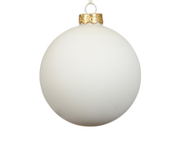 Kerstbal glas d10cm wolwit