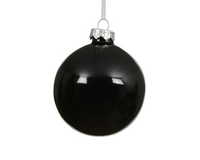 Kerstbal glas d10cm zwart
