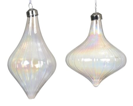 Kerstbal glas d10h13.5cm helder a2