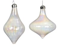 Kerstbal glas d10h13.5cm helder a2