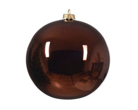 Kerstbal glas d15cm espresso