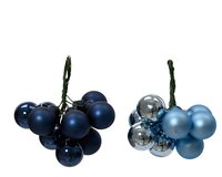 Kerstbal glas d2cm blauw 10st
