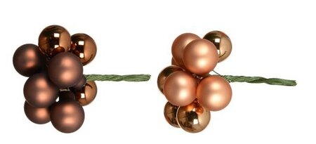 Kerstbal glas d2cm bruin 10st