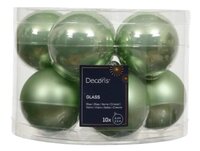 Kerstbal glas d6cm grn 10st