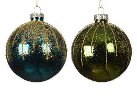 Kerstbal glas d8cm a2