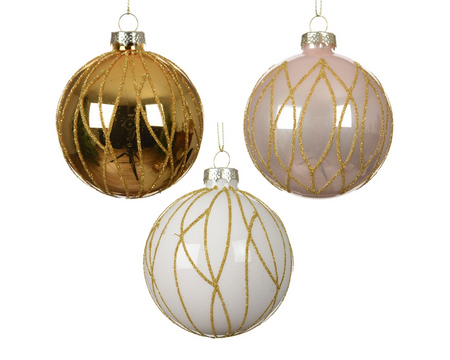 Kerstbal glas d8cm a3