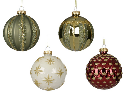 Kerstbal glas d8cm a4