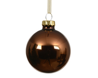 Kerstbal glas d8cm espresso