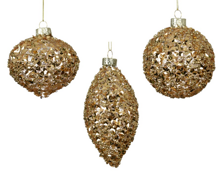 Kerstbal glas d8cm goud a3