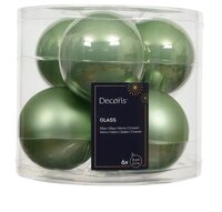 Kerstbal glas d8cm matcha green 6st