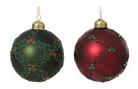 Kerstbal glas d8cm per stuk