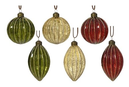 Kerstbal glas d8cm per stuk