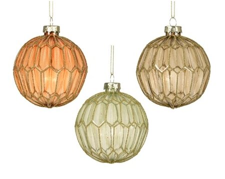 Kerstbal glas d8cm per stuk