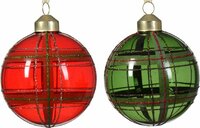 Kerstbal glas d8cm per stuk