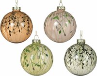 Kerstbal glas d8cm per stuk