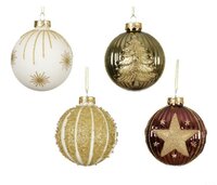 Kerstbal glas d8cm per stuk