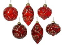 Kerstbal glas d8cm per stuk