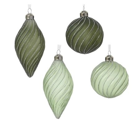 Kerstbal glas d8cm per stuk