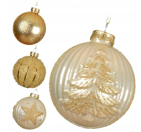 Kerstbal glas d8cm per stuk