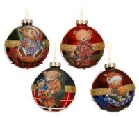 Kerstbal glas d8cm per stuk