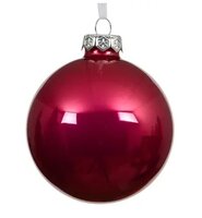 Kerstbal glas d8cm pink