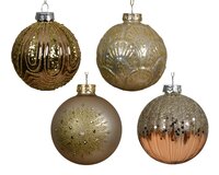 Kerstbal glas d8cm prl/kleur(en) a4