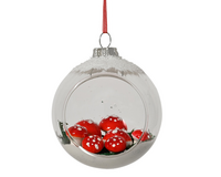 Kerstbal glas d8cm transparant