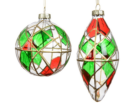 Kerstbal glas d8cm transparant a2