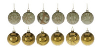 KERSTBAL GLITTER 80MM GROEN