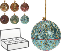 KERSTBAL MET KRALEN 70MM 6ASS