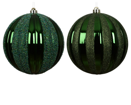 Kerstbal plastic d20cm dennengroen a2