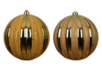 Kerstbal plastic d20cm licht goud a2