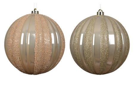 Kerstbal plastic d20cm parel a2