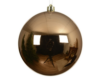 Kerstbal plc d14cm glans brandy