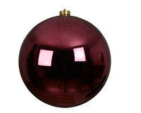 Kerstbal plc d20cm donker roze