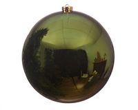Kerstbal plc d20cm glans d.groen