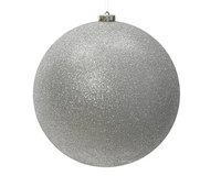 Kerstbal plc d20cm zilver