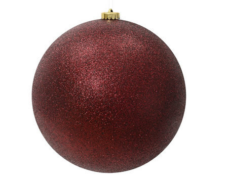 Kerstbal plc d25cm ossenbloed