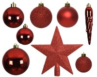 Kerstbal plc mix+piek 33st kerstrd - afbeelding 2