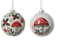 Kerstbal polyfoam d8cm groen/rood a2
