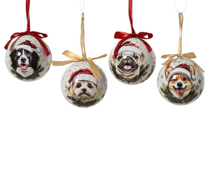 Kerstbal polyfoam d8cm wolwit a4