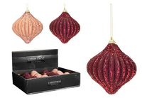 KERSTBAL UI 10CM 2ASS KLEUR