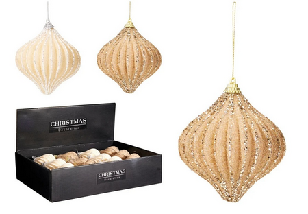 KERSTBAL UI 10CM 2ASS KLEUR