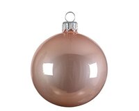 Kerstballen glas d6cm rose